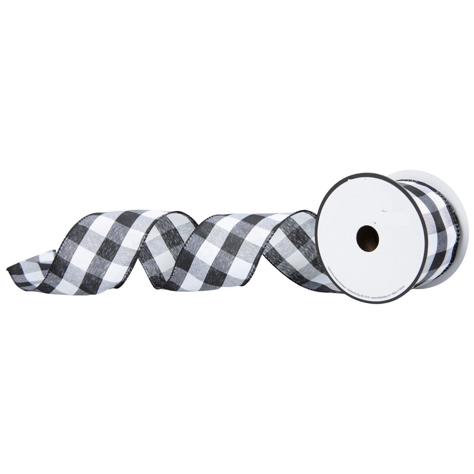 Buffalo Check Wired Edge Ribbon - 2 1/2
