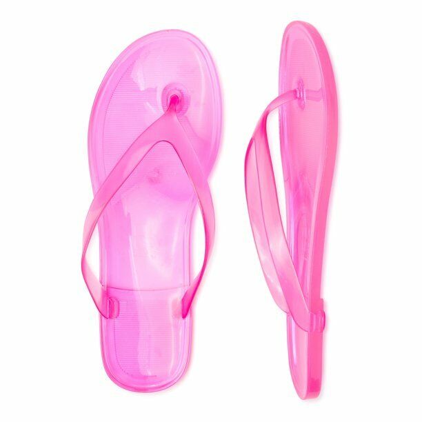 No Boundaries Women's Jelly Thong Sandals Pink Size 7