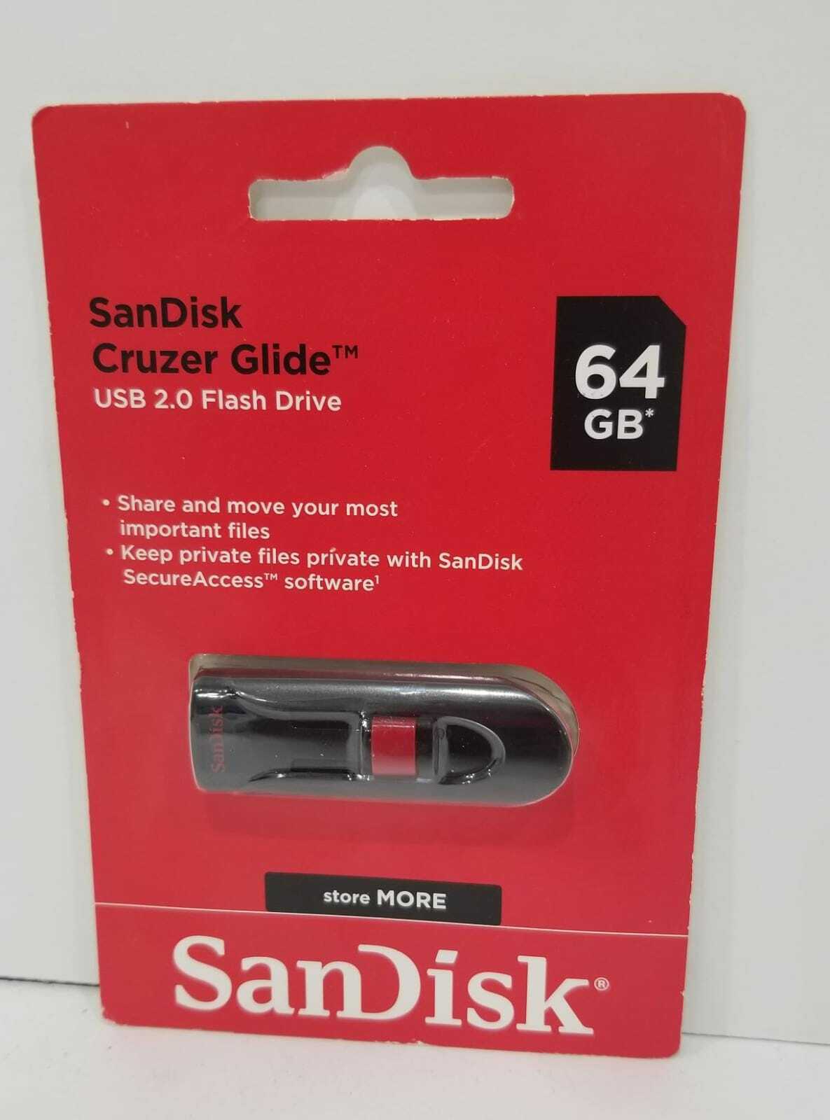 SanDisk Cruzer Glide USB Flash Drive 64GB (PEG G-9)