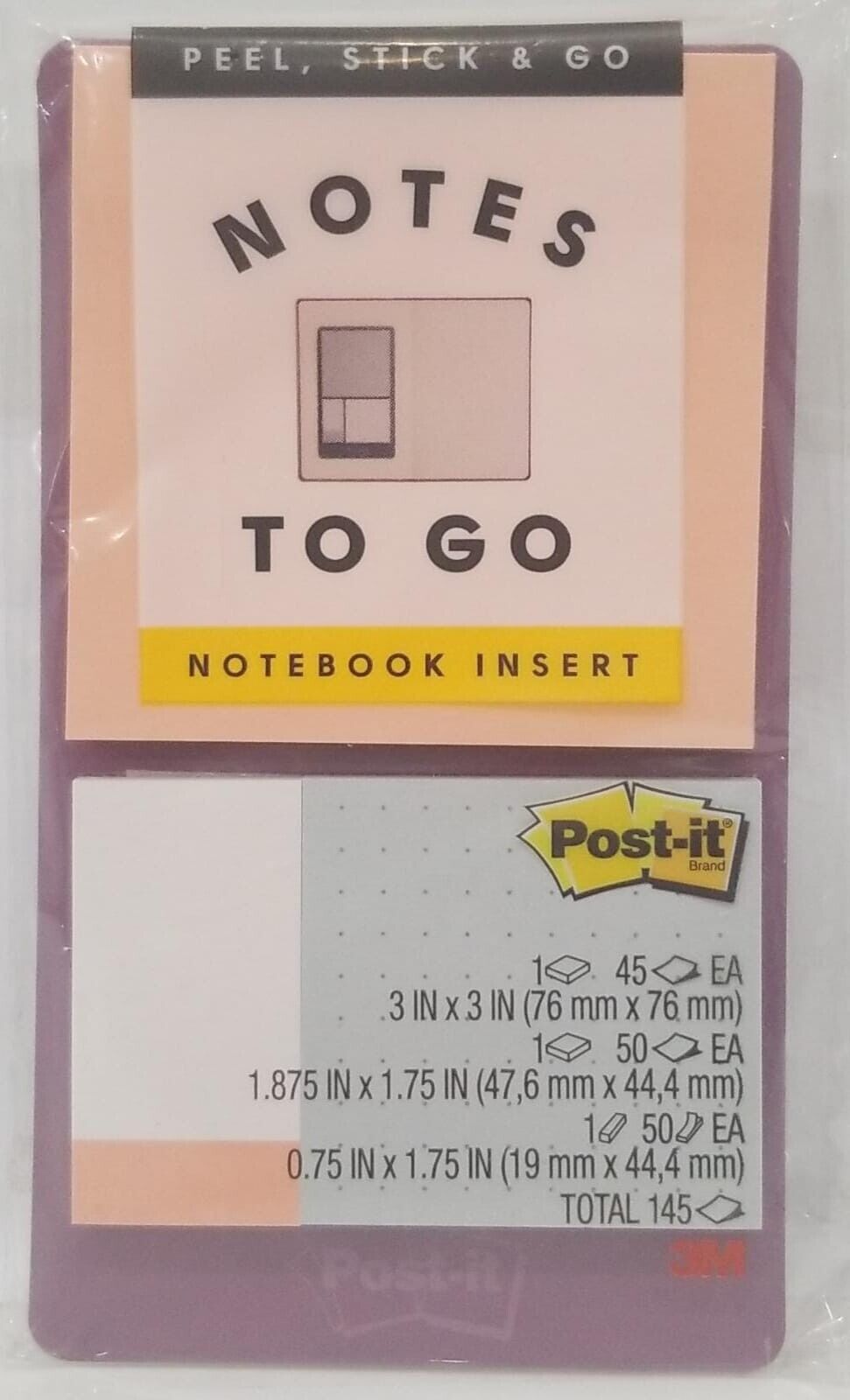 Post-it Peel, Stick, & Go Notes To Go Notebook Insert (LOC 404 PEG-1)