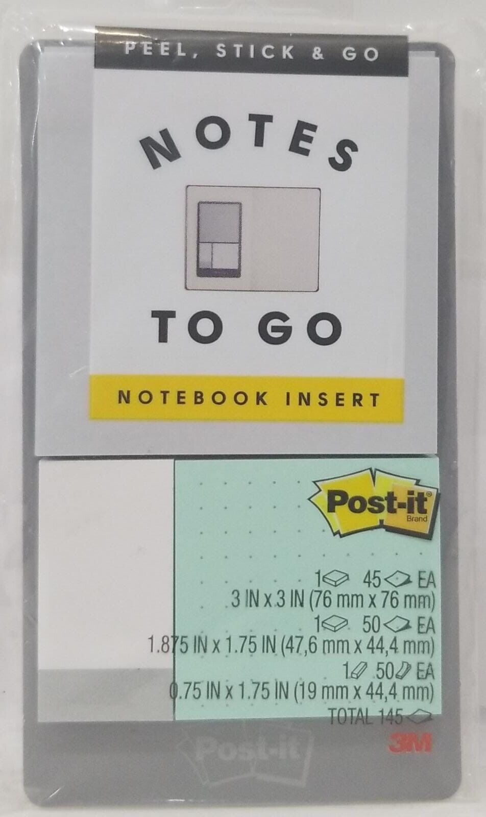 Post-it Peel, Stick, & Go Notes To Go Notebook Insert (LOC 404 PEG-1)