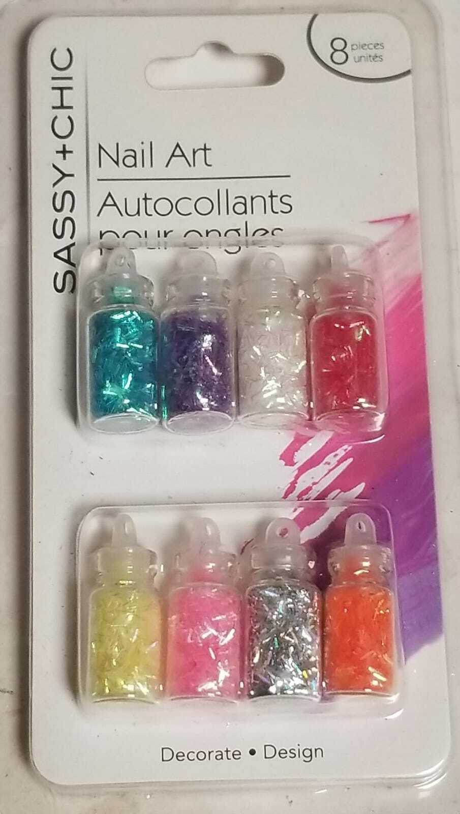 Nail Art 8 Mini Bottles of Manicure Micro Beads