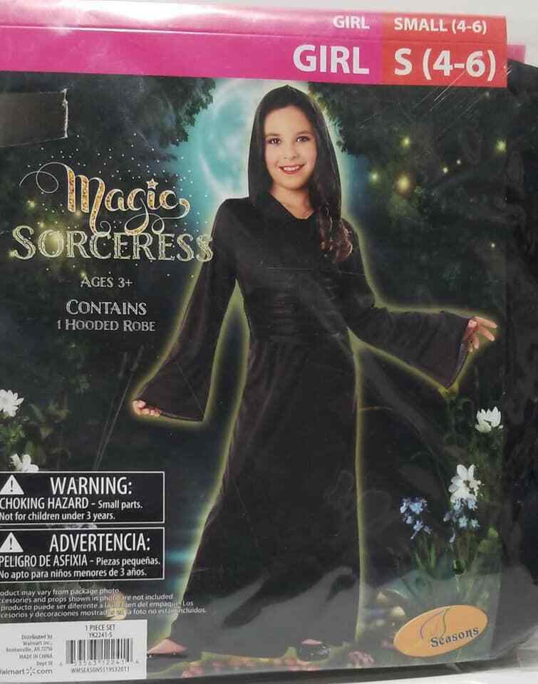Halloween Magic Sorceress Girls Size S 4-6