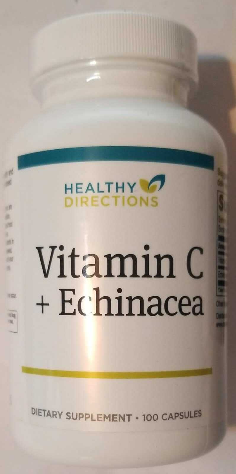 Healthy Directions Vitamin C + Echinacea 100 Capsules