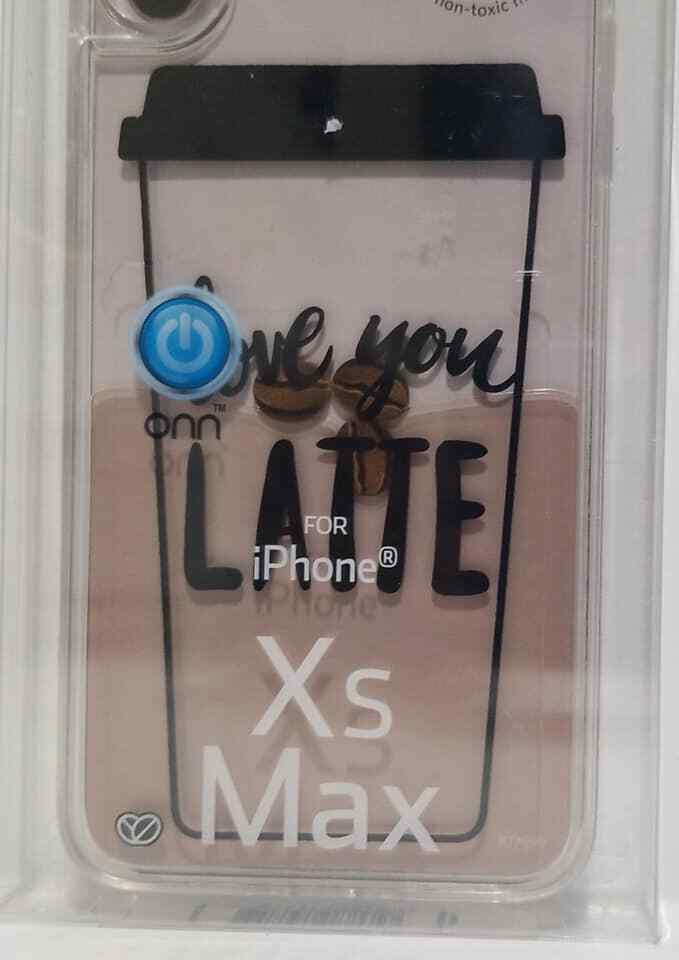 ONN Love You Latte Liquid Fashion iPhone Xs Max Smartphone Rotation Case Clear