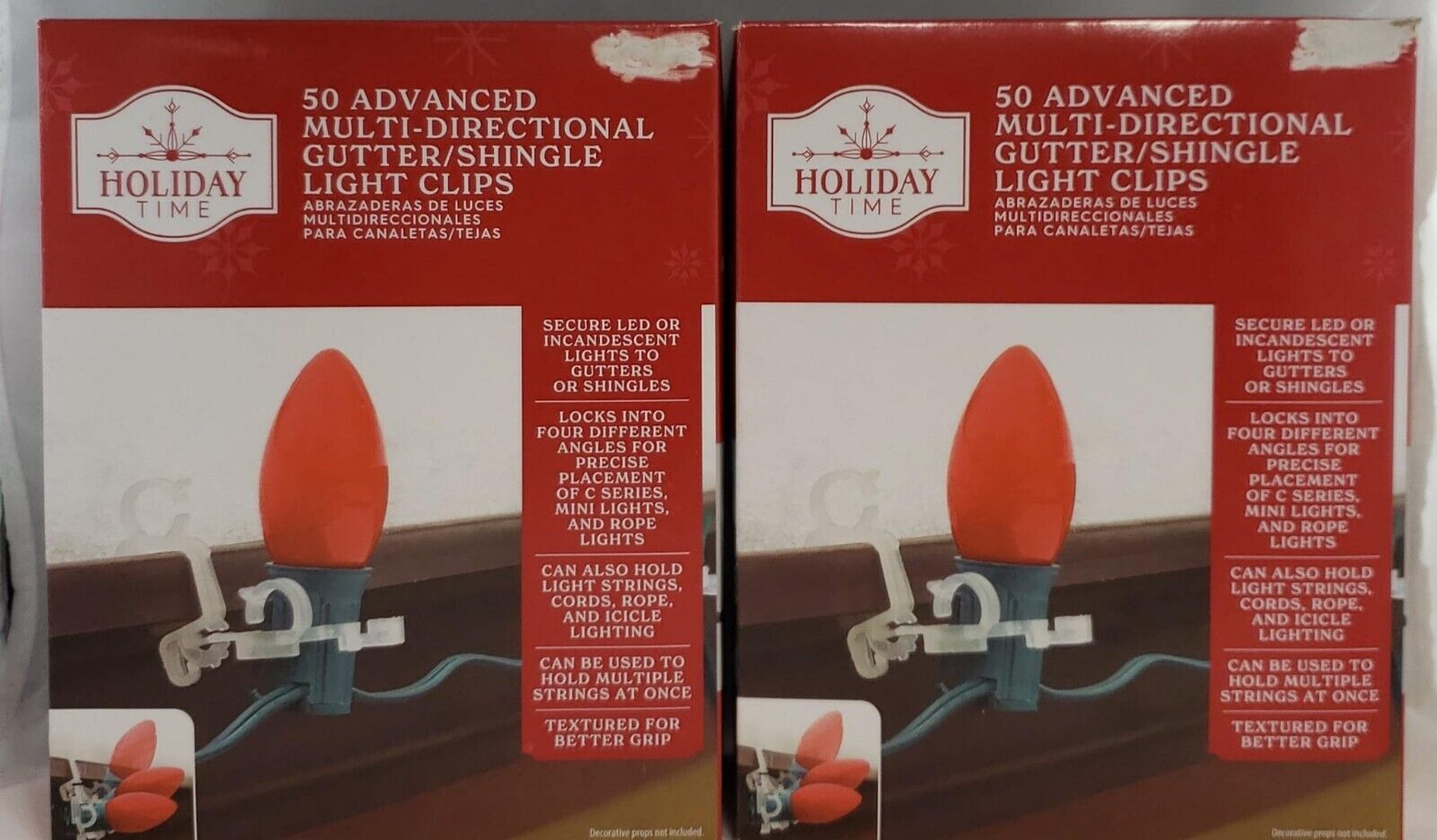 Holiday Time Advanced Multi-Directional Gutter/Shingle Light Clip 50 Count
