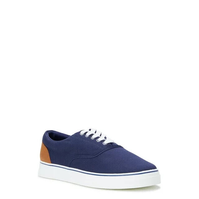 Chap's Men's Chace Canvas Lace-up Casual Fashion Sneaker, Blue Size 10