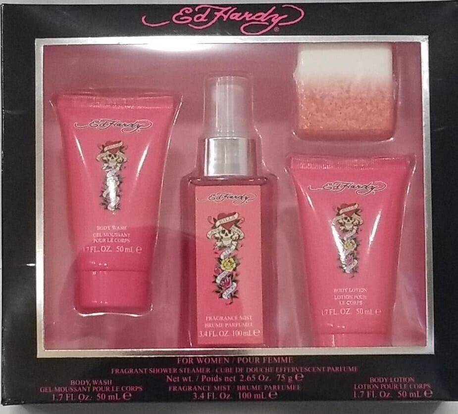Christian Audigier Ed Hardy Women's Bath And Body Gift Set