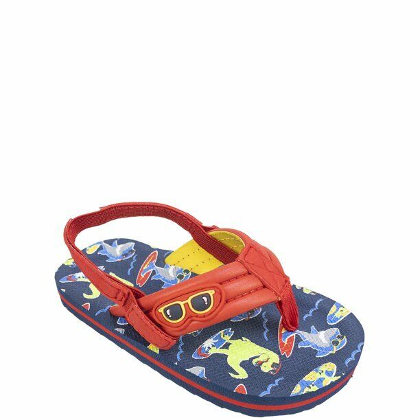 Wonder Nation Dino Boys Beach EVA Flip Flops (Toddler Boys) Size 7-8