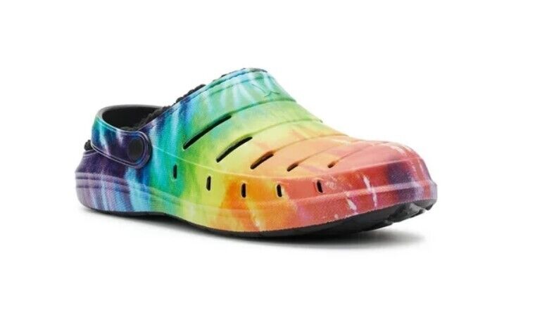 Rugged Shark Men's Lined EVA Clogs TieDye Size 7