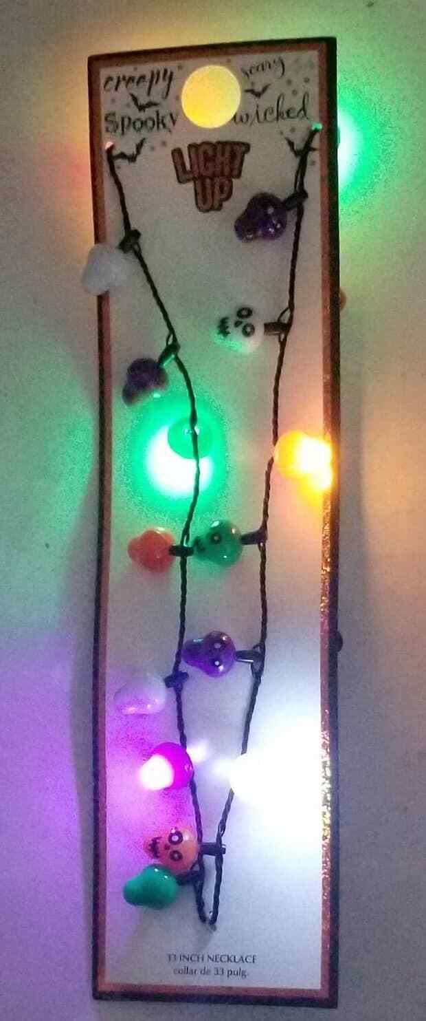 Creepy, Spooky, Scary, Wicked Light UP 33 Inch Necklace