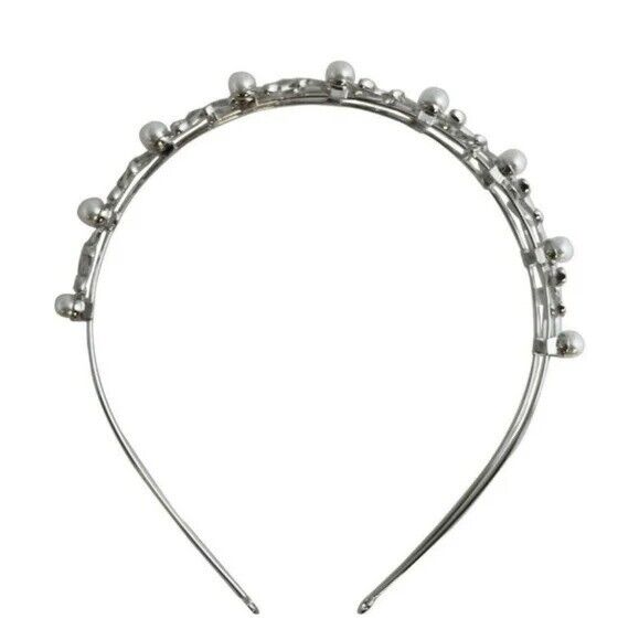 believe by brilliance fine silver plated simulated pearl cubic zirconia headband