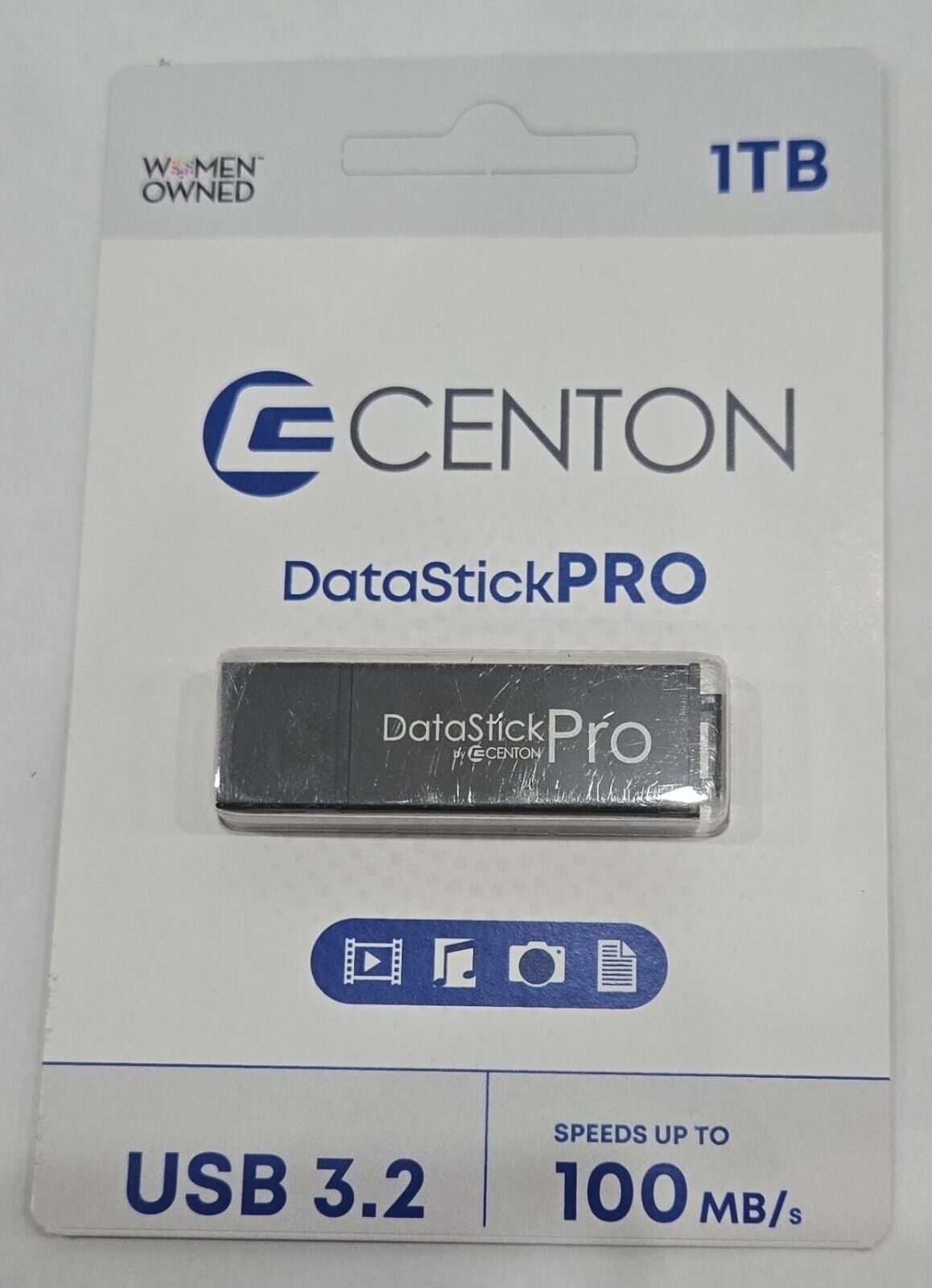 Centon DataStick Pro 1TB USB 3.2 Type A Flash Drive, Black (S1-U3P6-1T)