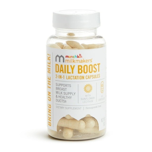 Munchkin Milkmakers Daily Boost 2-in-1 Lactation Supplements, 60 CT