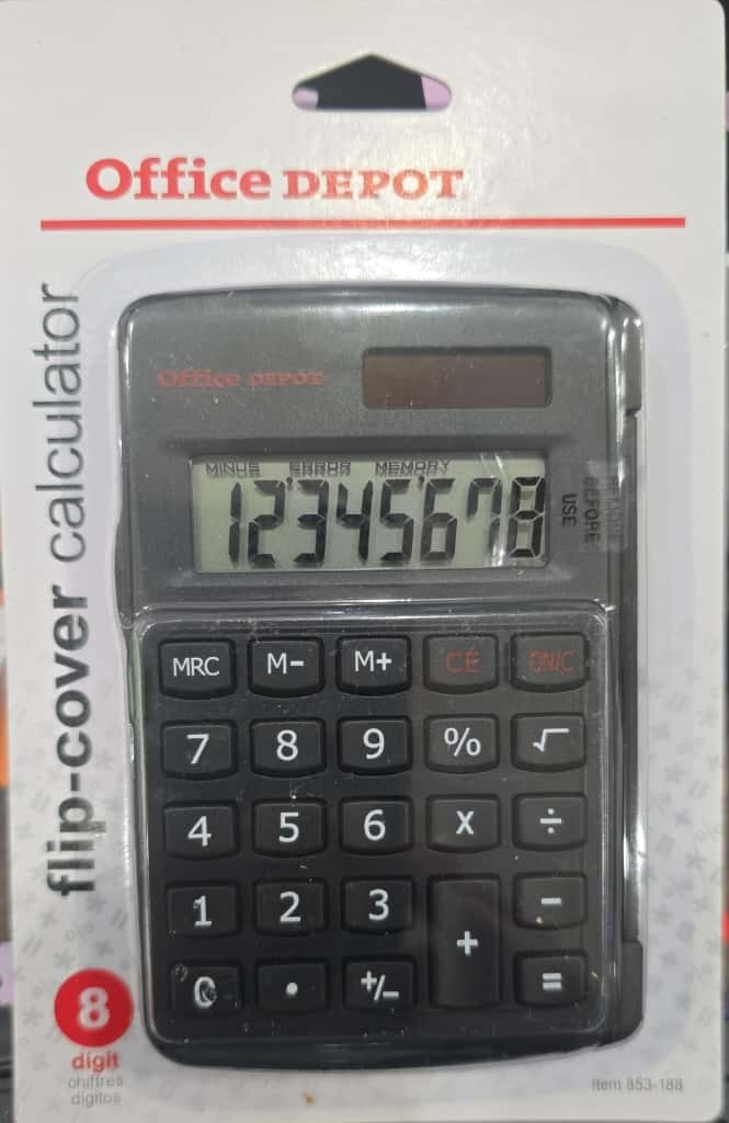 Office Depot Flip-cover 8 digit calculator