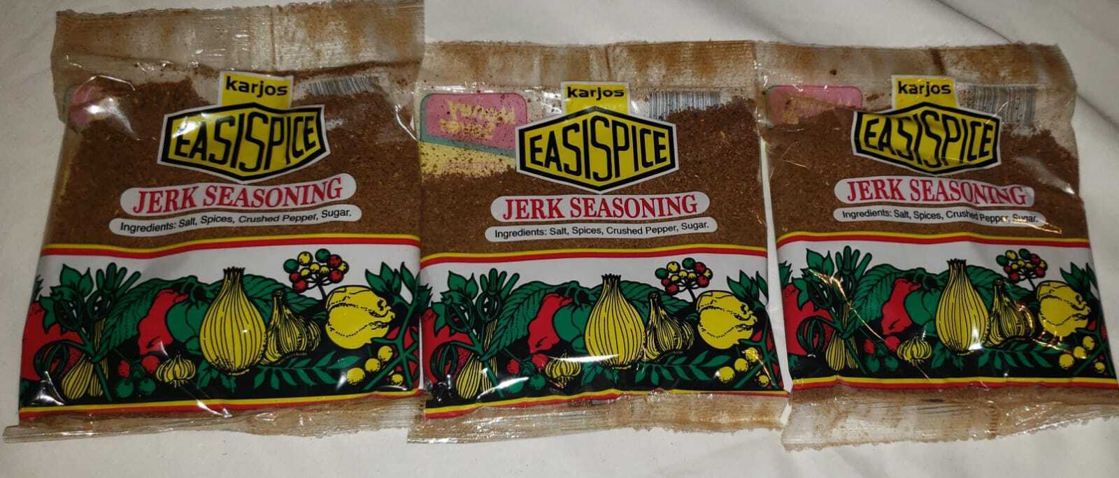 Lot Of 3 Karjos Easispice Jerk Seasoning, 3oz(85g) Each