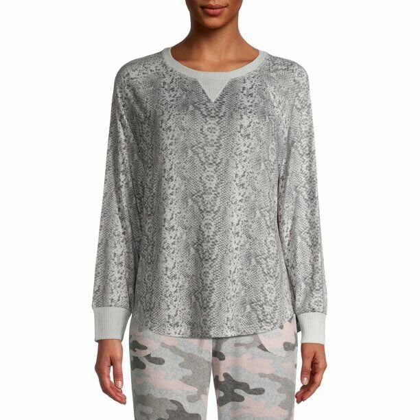 Secret Treasures Essentials Women's Snake Hacci Top Size 2X (18W-20W Color White