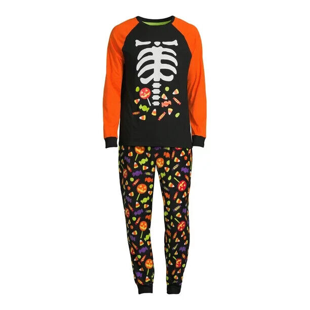 Way To Celebrate Men's Long Sleeve Halloween Pajamas Set, Size 3X(54-56)