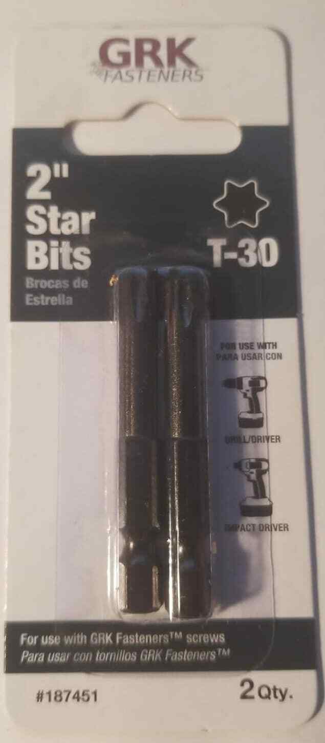 GRK CARD30-2 T-30 2-Inch, 2 Bits per Card, Black (PEG G-1)