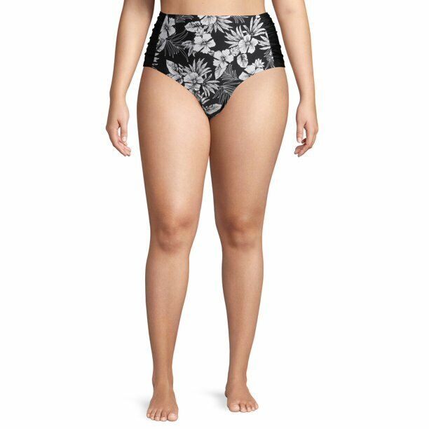 Time and Tru Women's Plus Size Swimsuit Brief Bottoms Size 1X 16W-18W (LOC TUB87