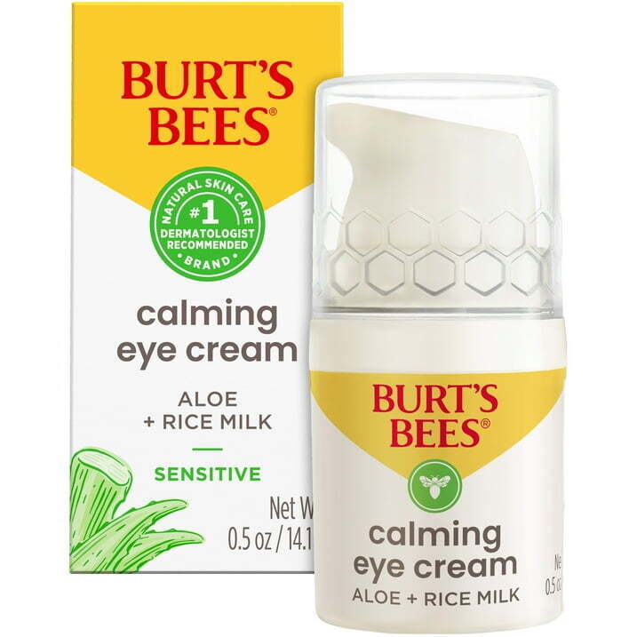 Burt's Bees Calming Eye Cream with Aloe Rice Milk for Sensitive Skin 0.5 Fl OZ