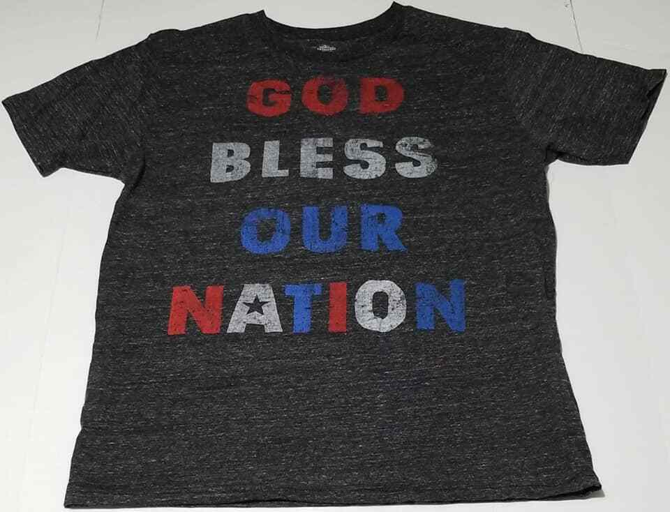 celebrate patriotic God Bless Our Nation Graphic Men's T-shirt Size M 38-40