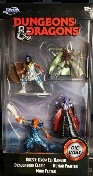 Dungeons & Dragons Jada Toys Nano METALFIGS Starter Pack, Die-Cast Collectible A