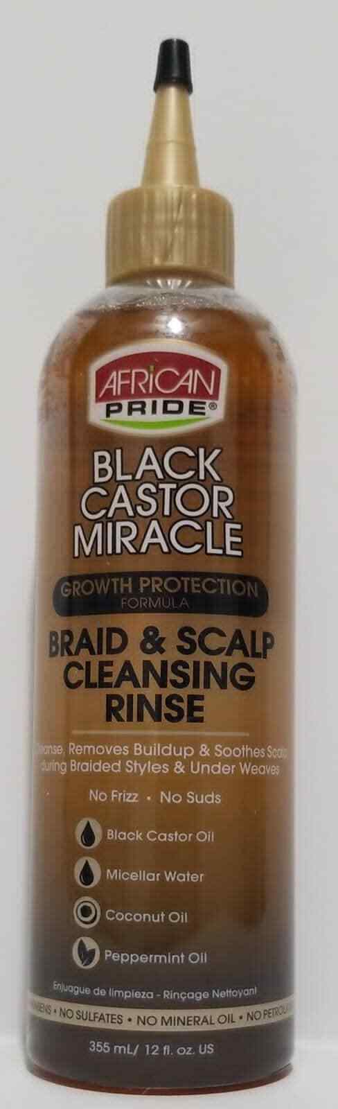 African Pride Black Castor Miracle 12 Oz. Braid Cleansing Rinse