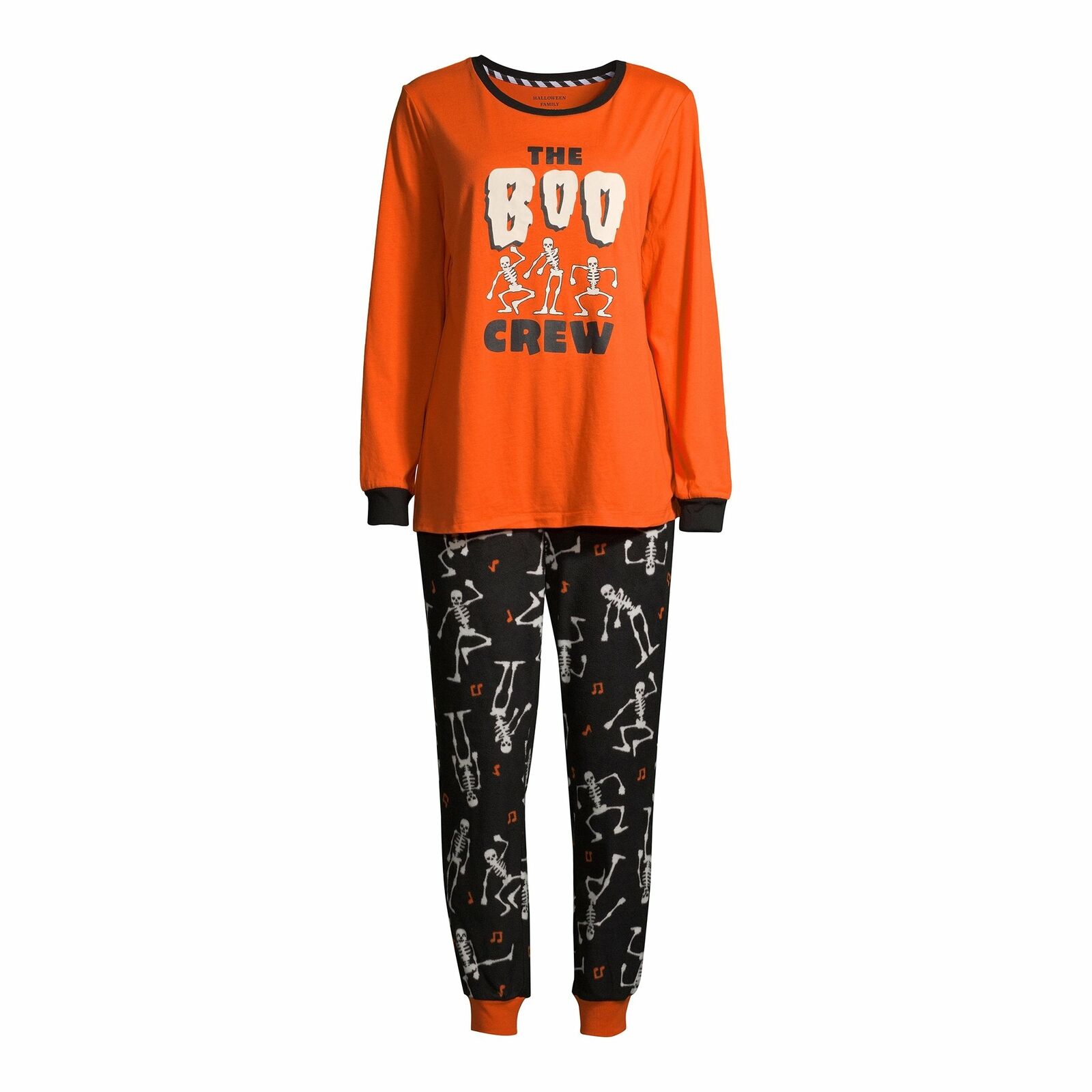 Women's Matching Family Halloween Pajamas Boo Crew, 2-Piece Set Size 2X 18W-20W