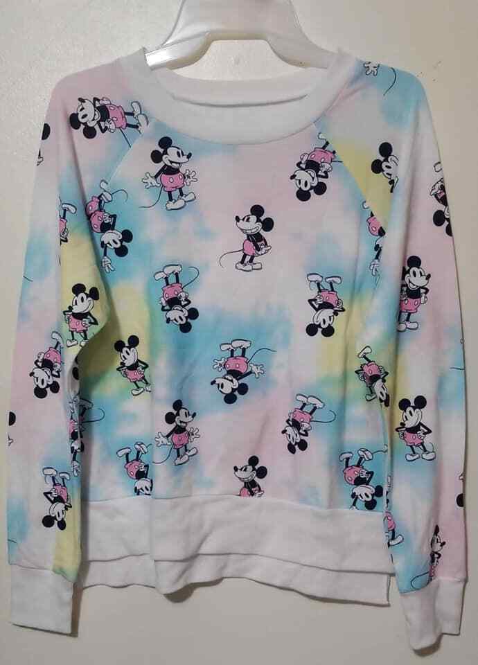 Disney Mickey Woman's All Over Print Long Sleeve Sleep Top Size S/CH 4-6