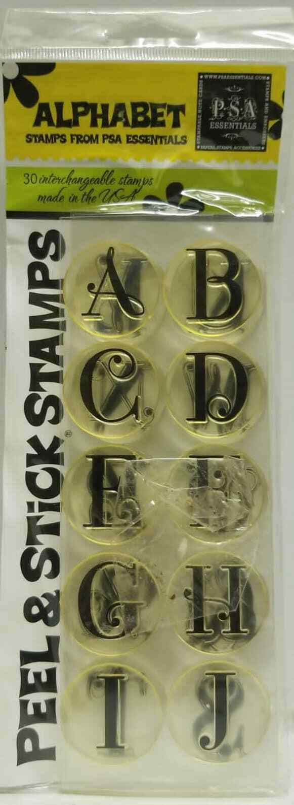 P.S.A Essentials Alphabet Stamps Peel & Stick Stamps