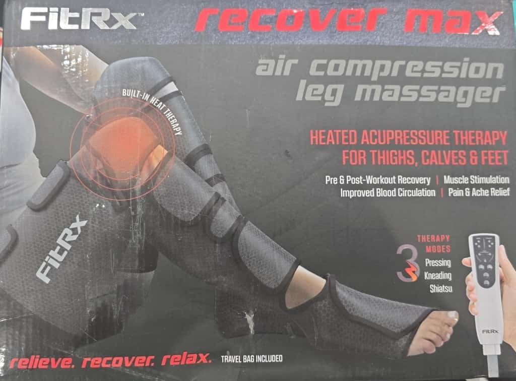 FitRx RecoverMax Compression Boots, Heated Compression Leg and Foot Massager