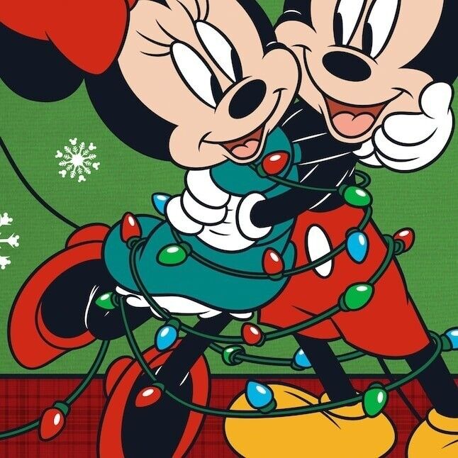 Disney Mickey & Minnie Happy Holidays 1.04-ft W x 1.5-ft H Christmas Garden Flag