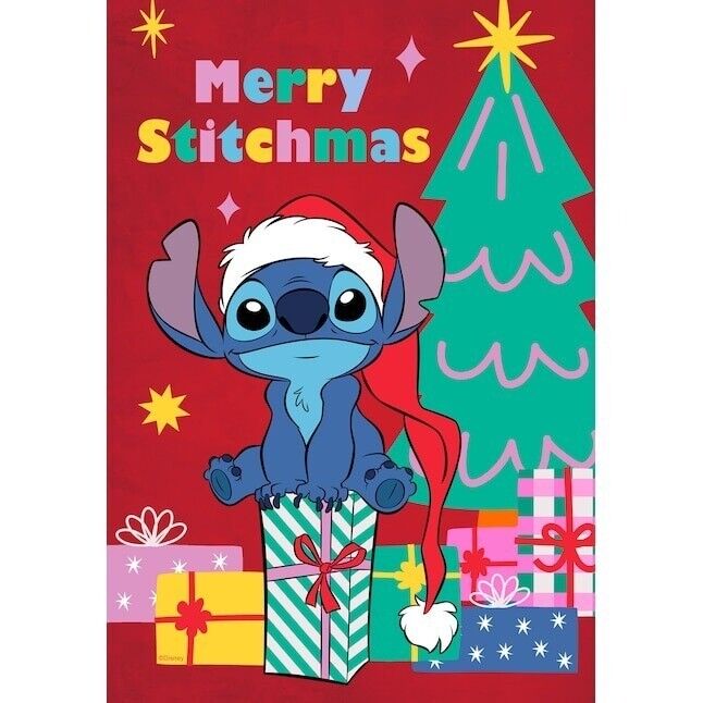 Disney Merry Stitchmas Garden Flag 12.5