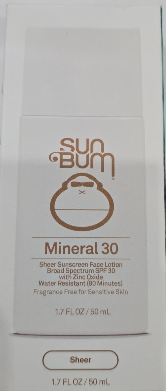 Sun Bum Mineral SPF 30 Lotion Fragrance Free Moisturizing Facial Sunscreen
