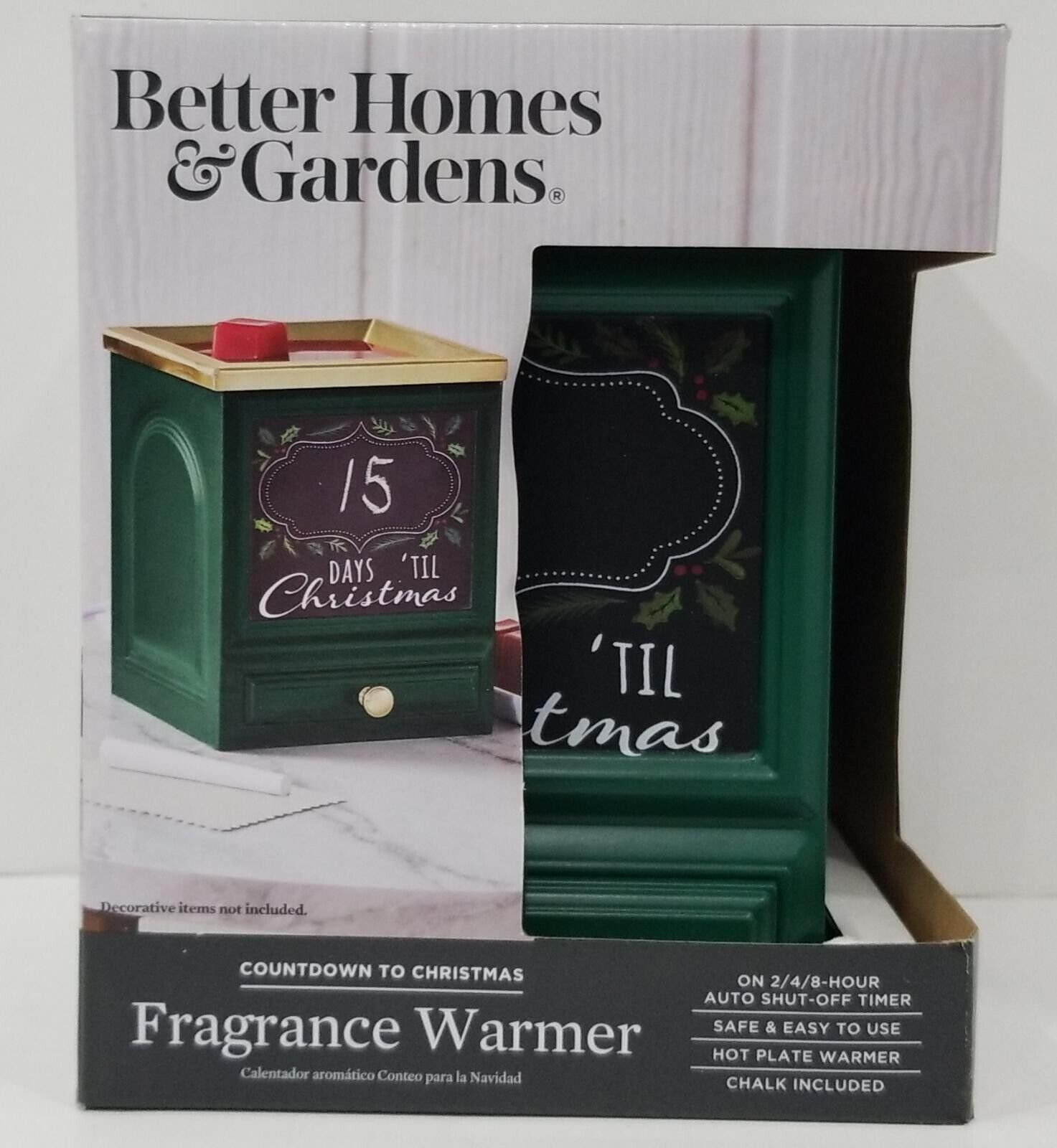 Better Homes & Gardens Countdown to Christmas Fragrance Warmer, Green