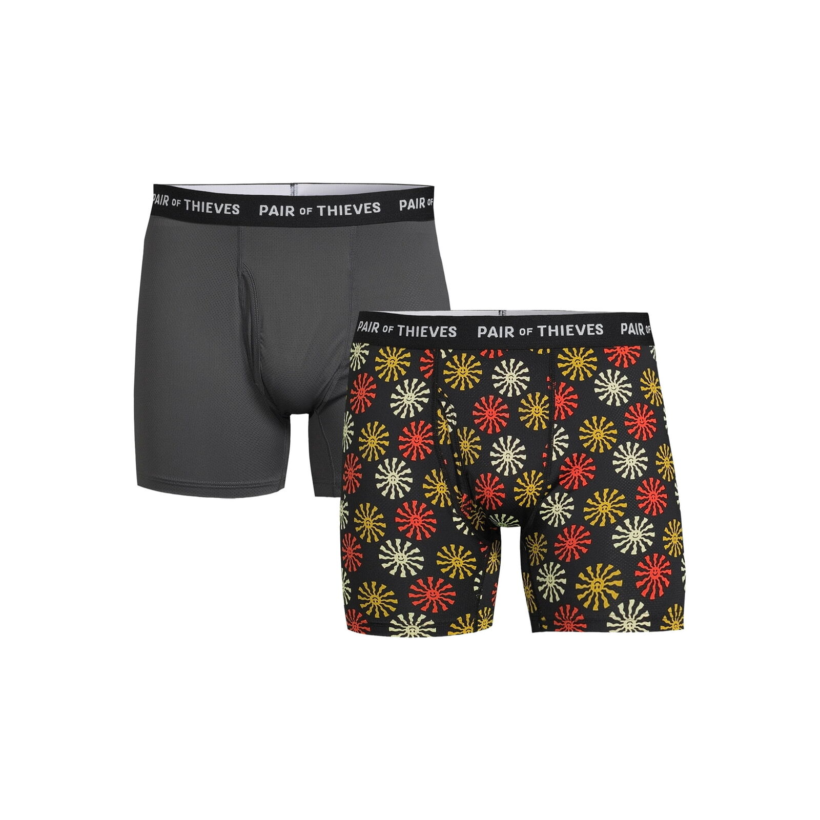Pair of Thieves Men's SUPERFIT 2-Pack Adult Boxer Briefs, Assorted color S