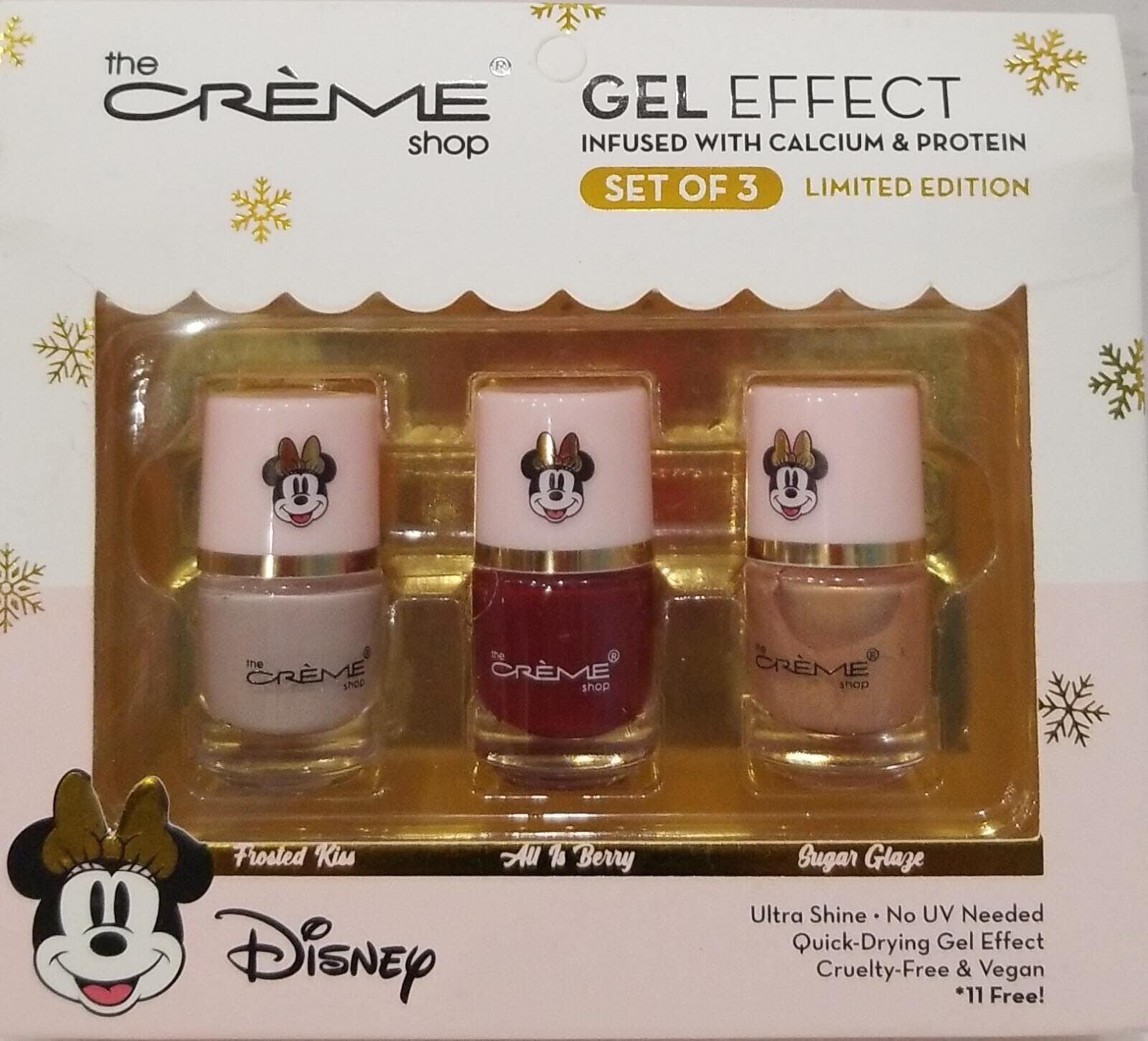 The Creme Shop Disney Minnie Mouse 3 Piece Gel Effect Nail Polish Set