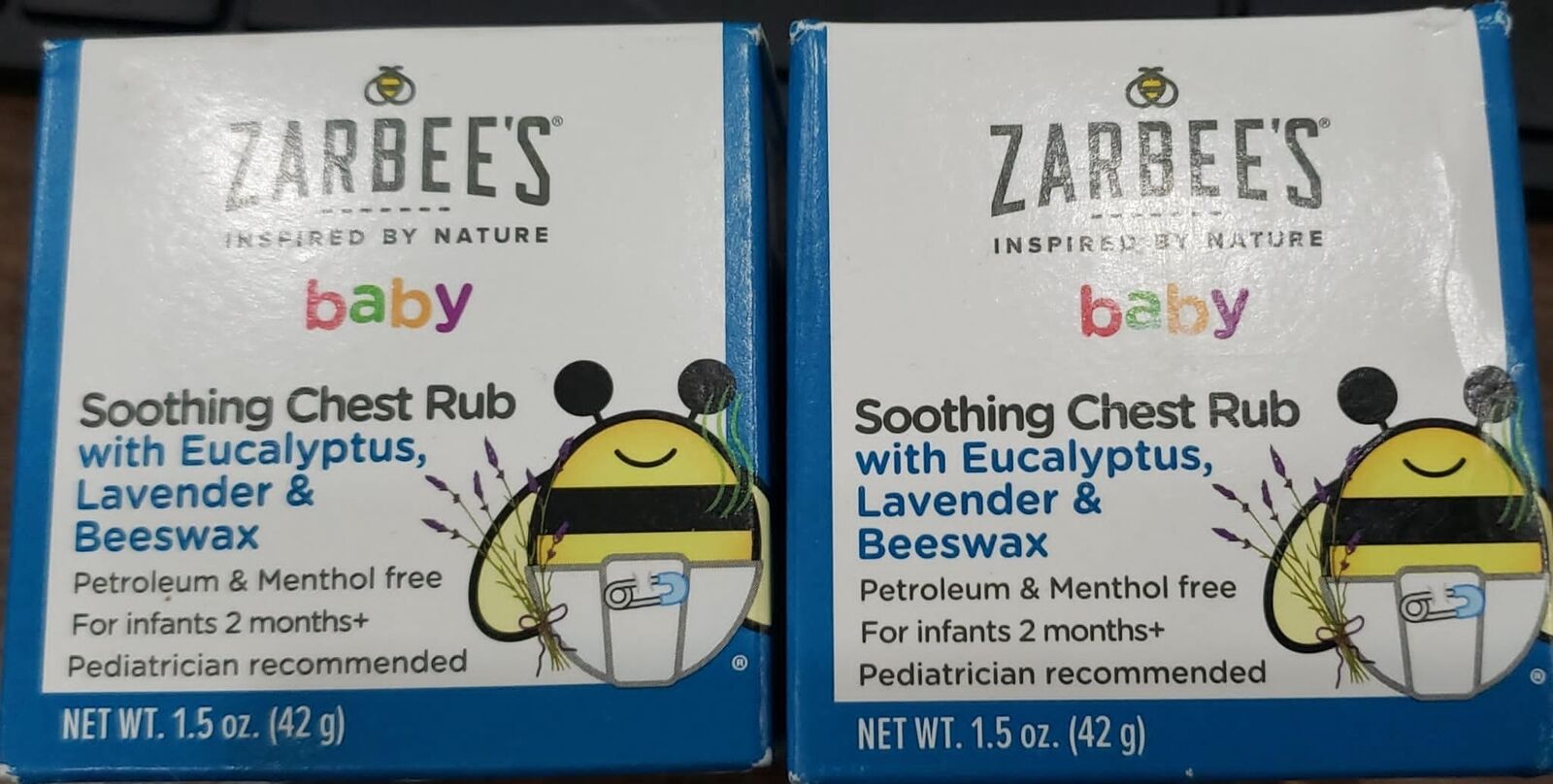 Zarbee's Baby Soothing Chest Rub Eucalyptus & Lavender Petroleum Lot Of 2