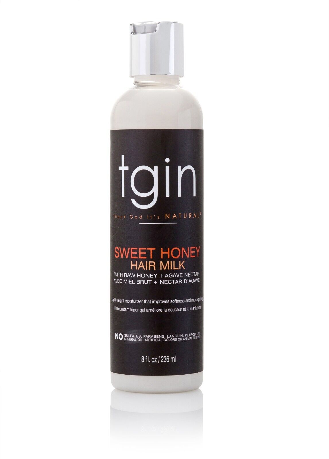Thank God Its Natural (tgin) Sweet Honey Hair Milk with Honey & Agave Nectar 8Oz