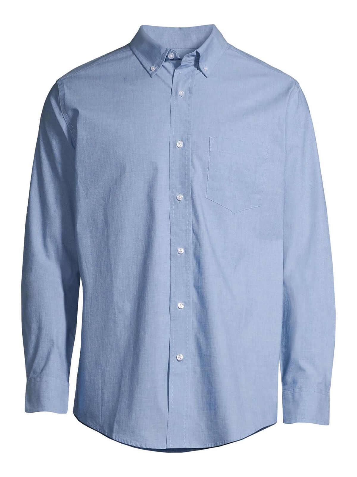 George Men's and Big Men's Long Sleeve Stretch Poplin Shirt (Size L 42-44)