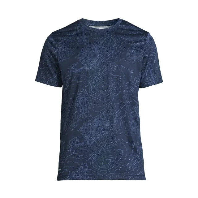 Athletic Works Men's Jersey Tee with Short Sleeves, Blue Size M(38-40)