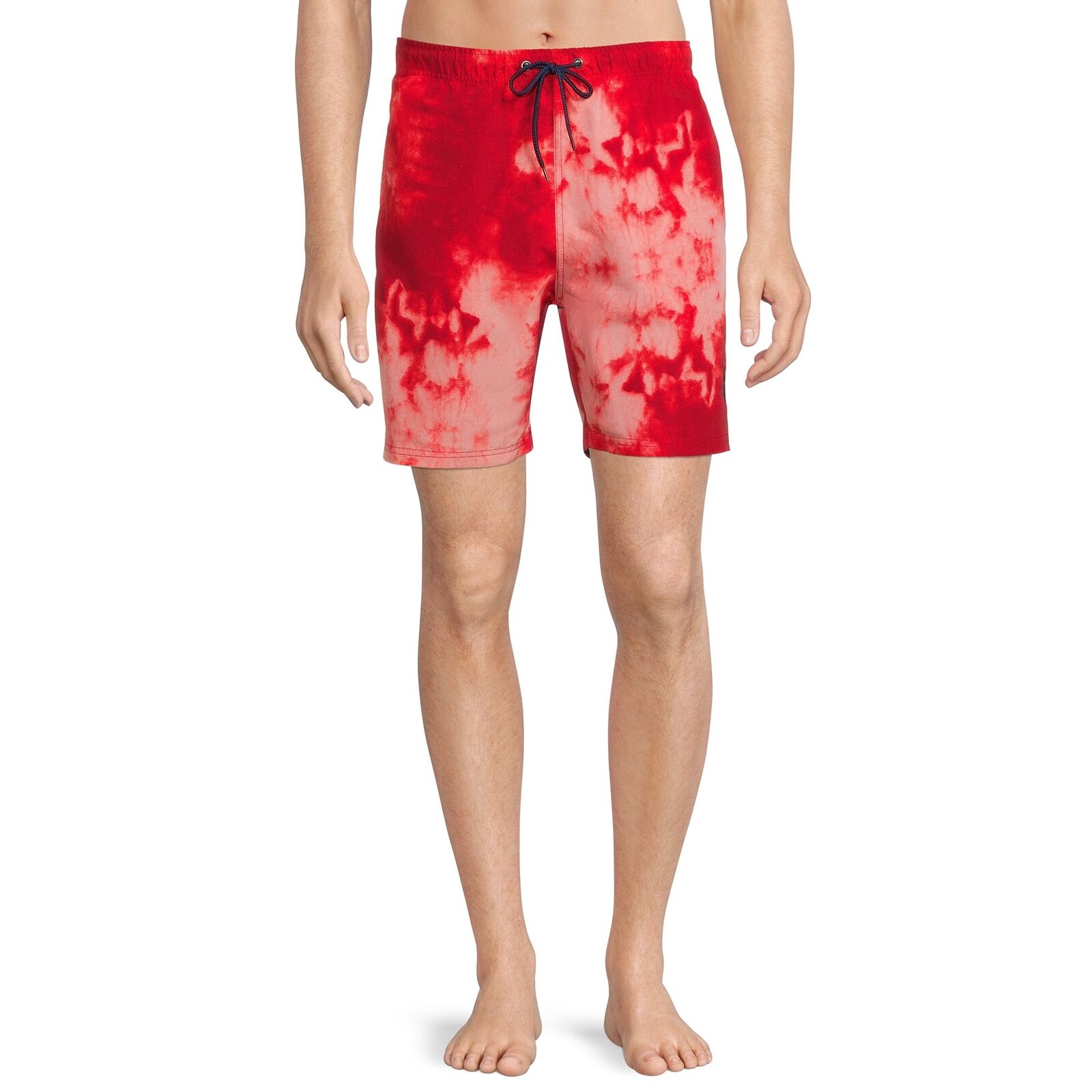 U.S. Polo Assn. Men's 7â€ Tie Dye Swim Shorts Size S Color Red