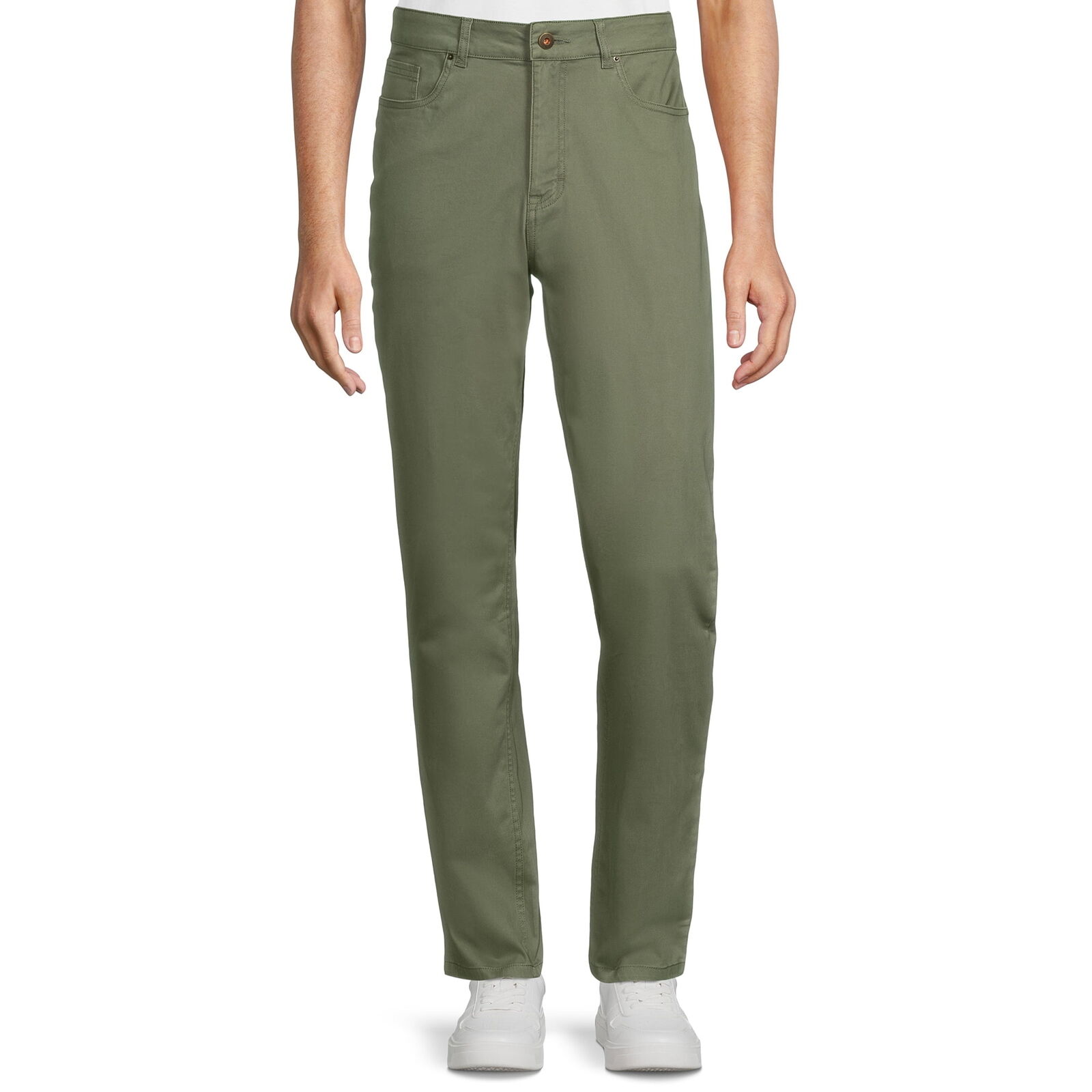George Menâ€™s Premium 5 Pocket Garment Washed Pants, Size 32 