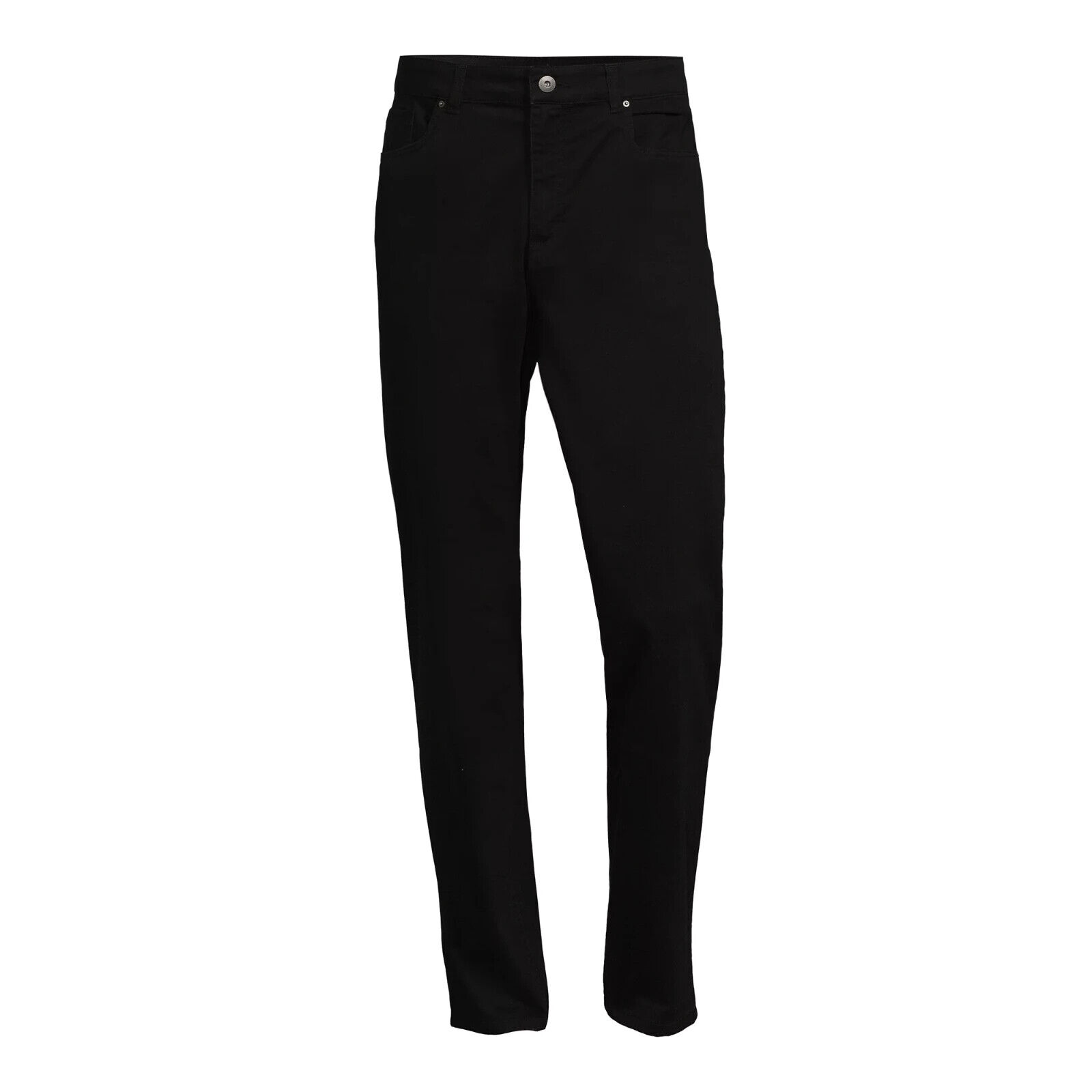 George Menâ€™s Premium 5 Pocket Garment Washed Pants, Black Si