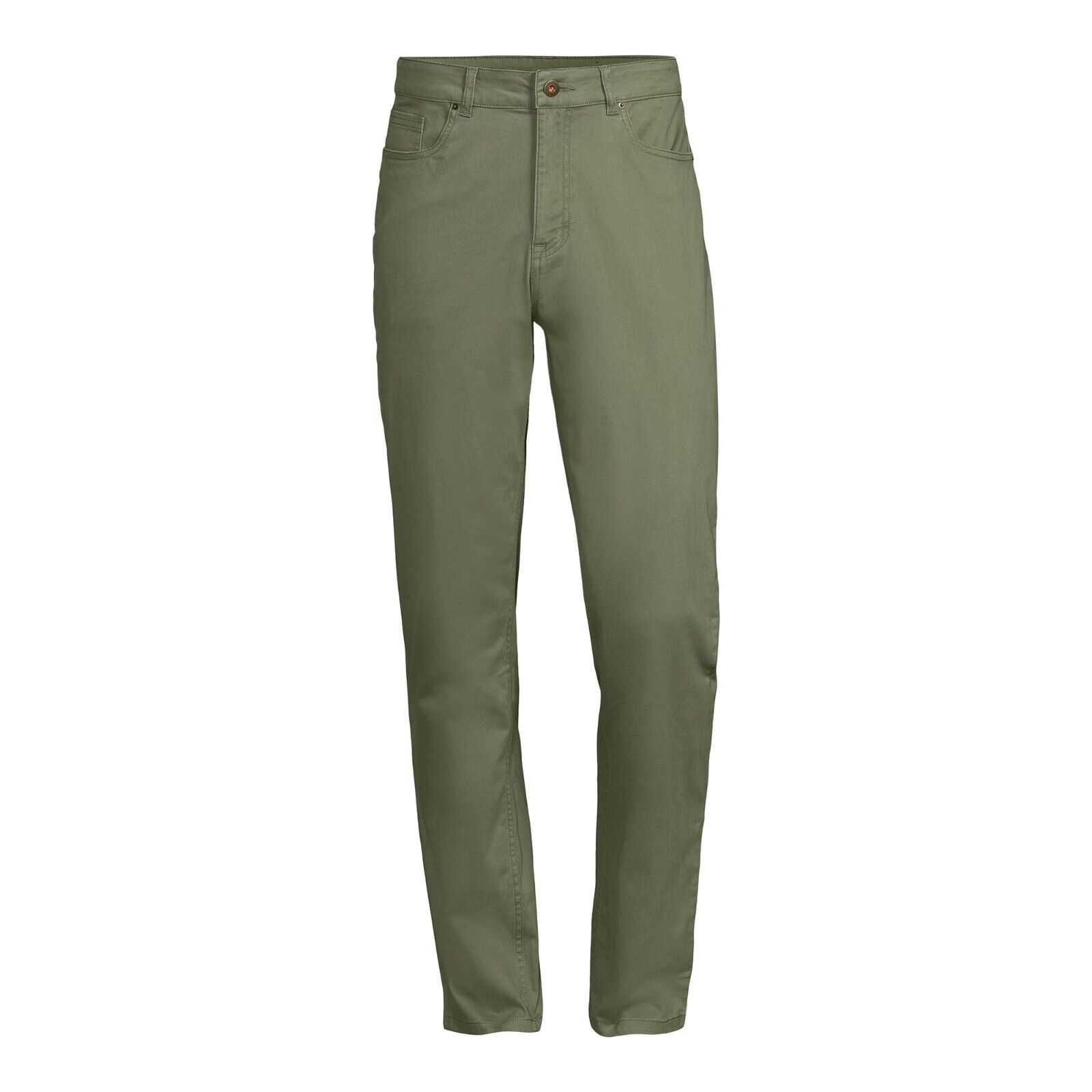 George Menâ€™s Premium 5 Pocket Garment Washed Pants, Green Si