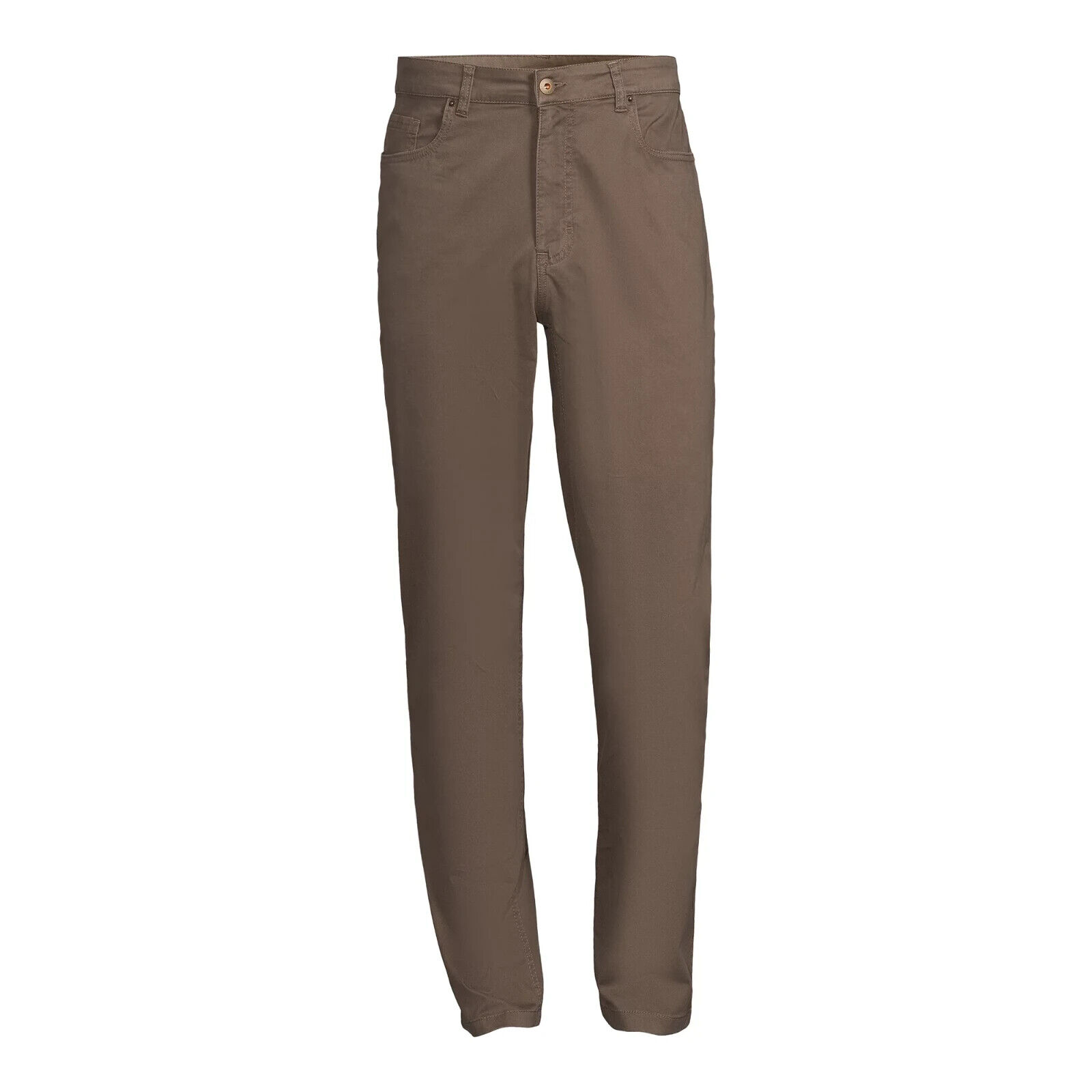 George Menâ€™s Premium 5 Pocket Garment Washed Pants, Brown Si
