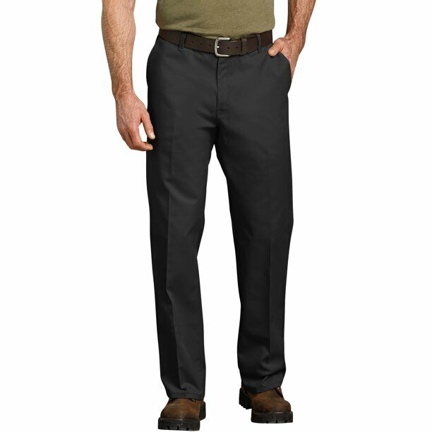Genuine Dickies Mens Relaxed Fit Straight Leg Flat Front Flex Pant Navy 42x32