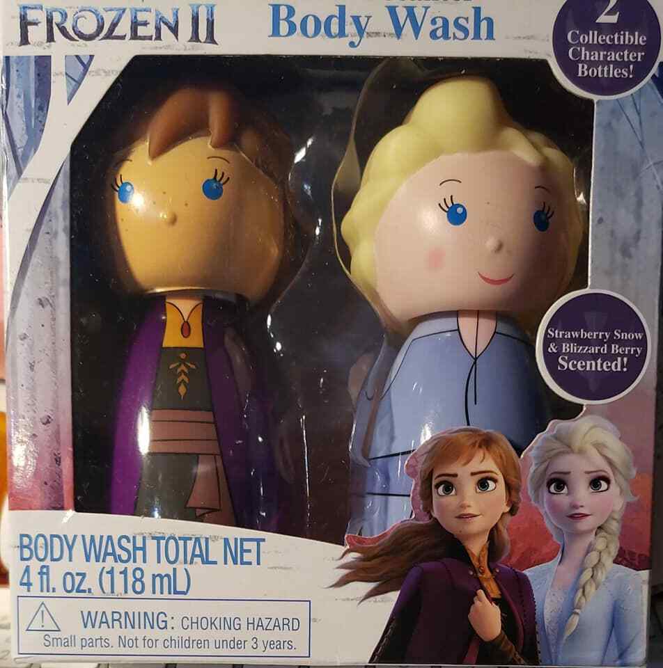 Disney Frozen II 2-Piece Mini-Decanter Body Wash Set Character Bottles (TUB E-4)