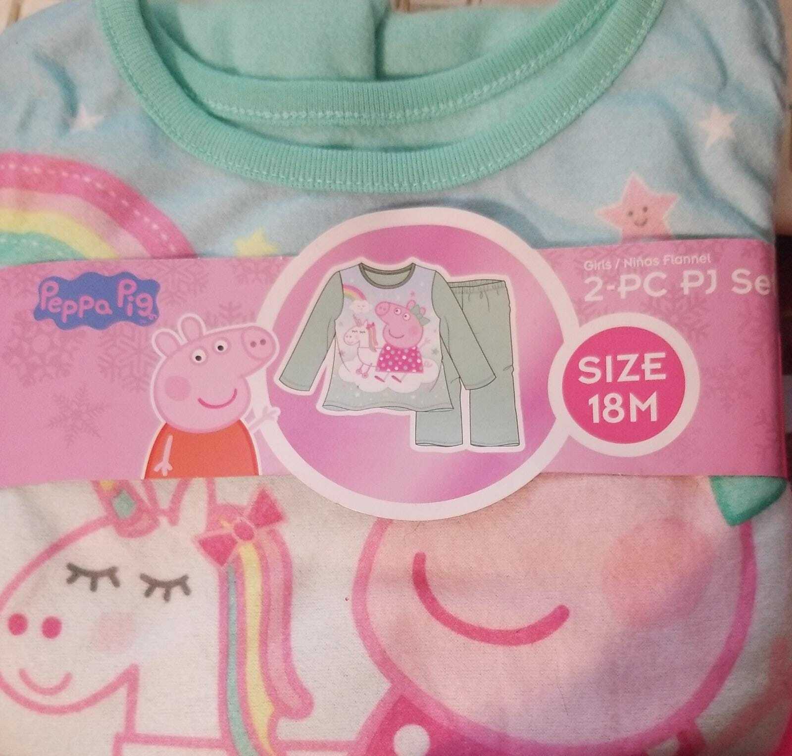 Peppa Pig Girl Funnel Pajamas 2pc Set Size 18M